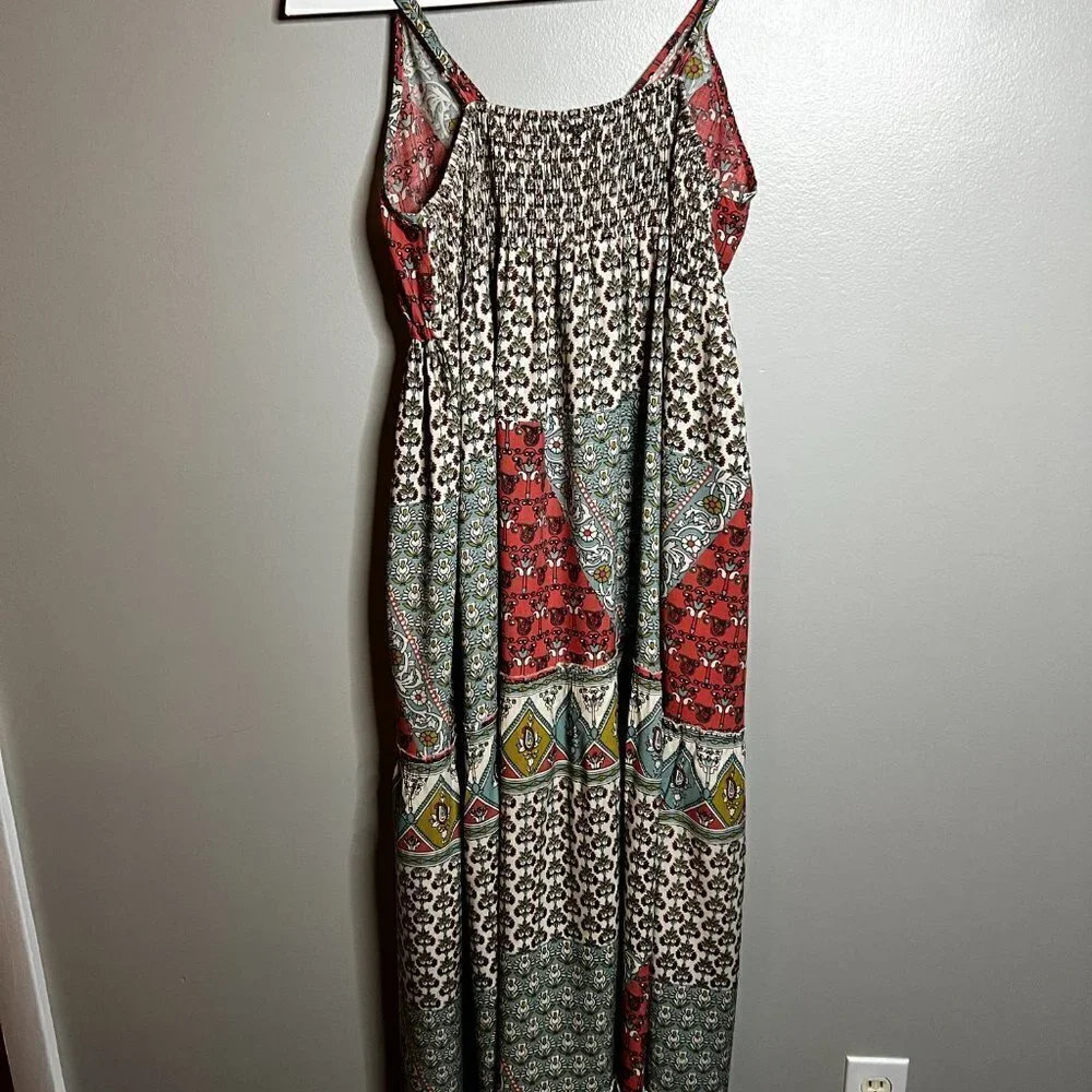 GWENDA PRINTED ADJUSTABLE TASSEL MAXI DRESS Size M - Picture 14 of 16